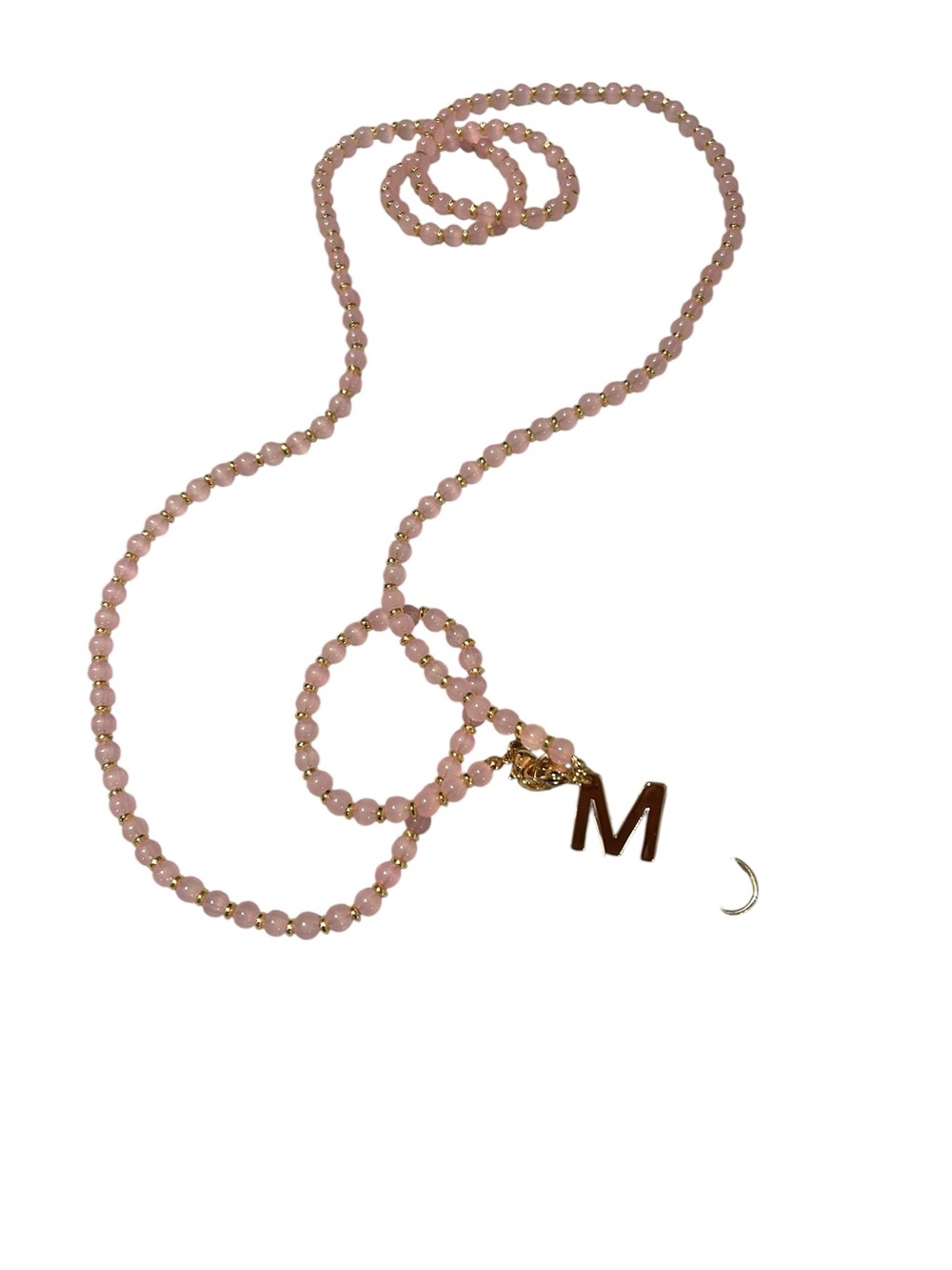 Hands free phone charm with the letter M
